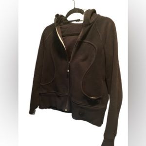Black Lululemon Scuba zip-up size 12